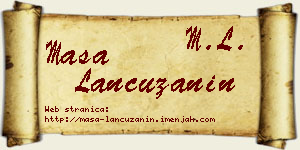 Maša Lančužanin vizit kartica